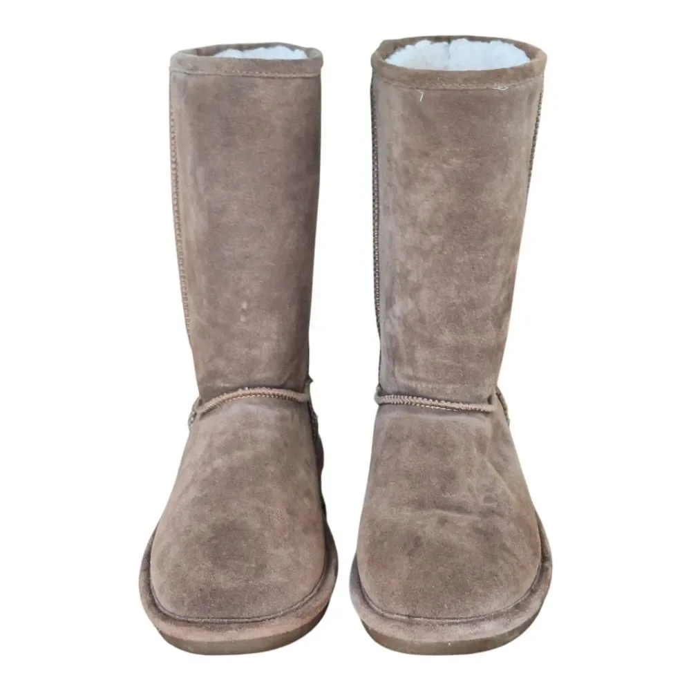 BEARPAW Eva Classic Suede Boot Wool Sherpa Lined Hickory 10